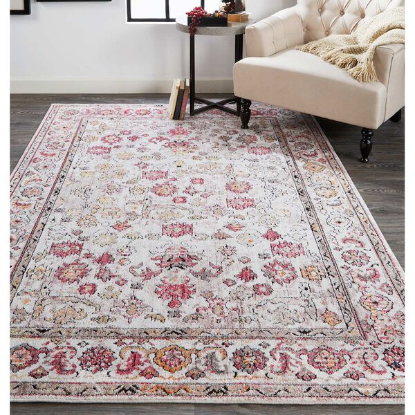 Armant Ivory Pink Gray Area Rug, image 4