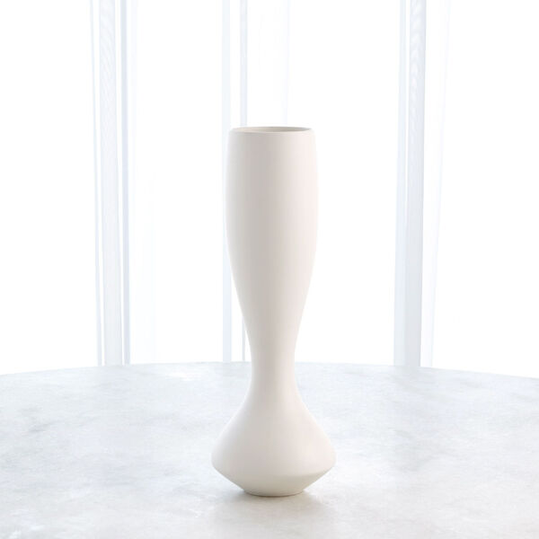 White Bell Bottom Small Vase, image 4