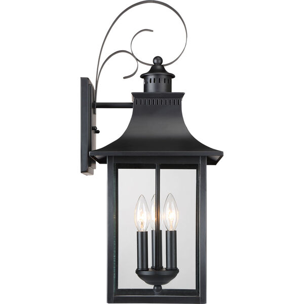 Chancellor Mystic Black Three-Light Outdoor Wall Sconce, image 4