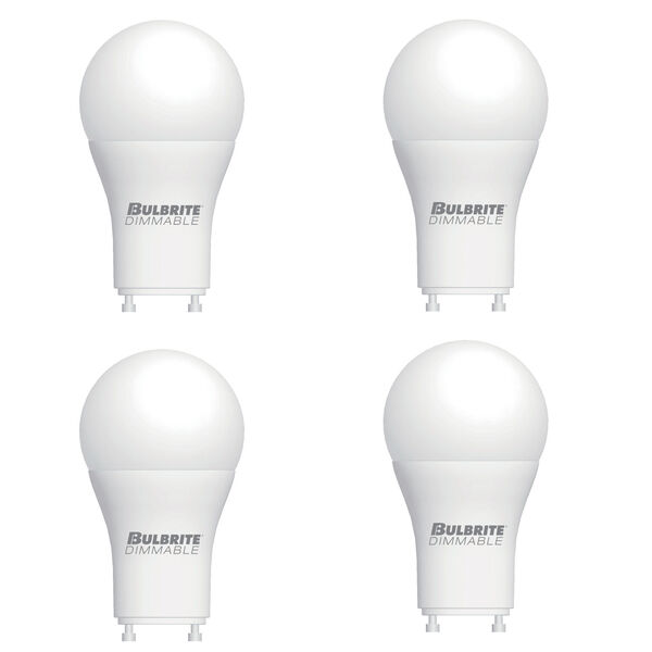 Pack of 4 Frost A19 LED with Twist and Lock GU24 Base Dimmable 15W 2700K Light Bulbs, image 1