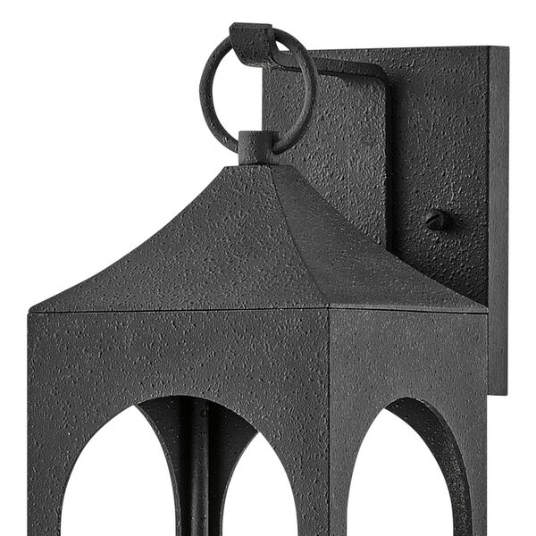 Amina Distressed Zinc 8-Inch One-Light Outdoor Wall Mount, image 2