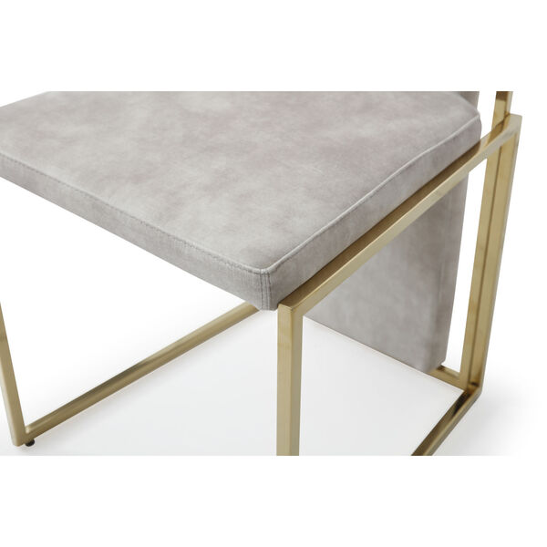 Sumo Beige and Polished Gold Dining Chair, image 3
