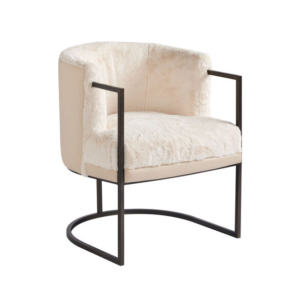 Alpine Dark Bronze and Cream Polyester Accent Chair, image 4