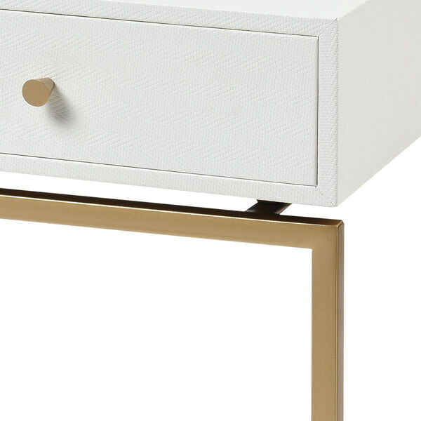 Clancy White with Gold 16-Inch Accent Table, image 4