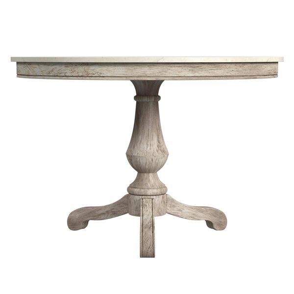 Danielle 44-Inch Round Pedestal Marble Dining Table, image 5