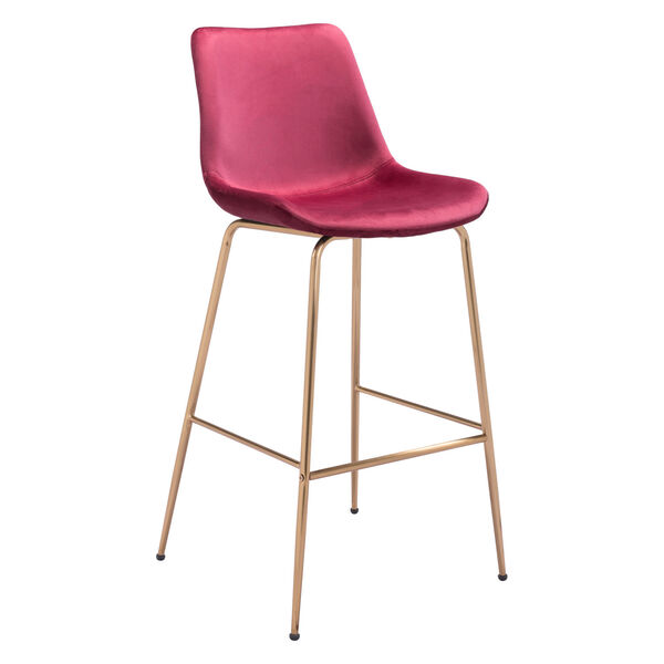 Tony Red and Gold Bar Stool, image 1
