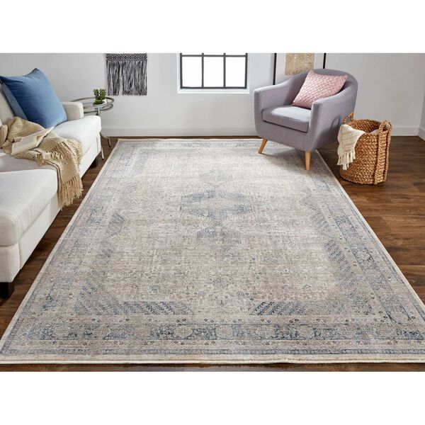 Marquette Taupe Gray Blue Area Rug, image 2
