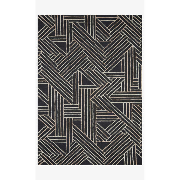 Verve Charcoal and Neutral Rectangle: 5 Ft. x 7 Ft. 6 In. Rug, image 1