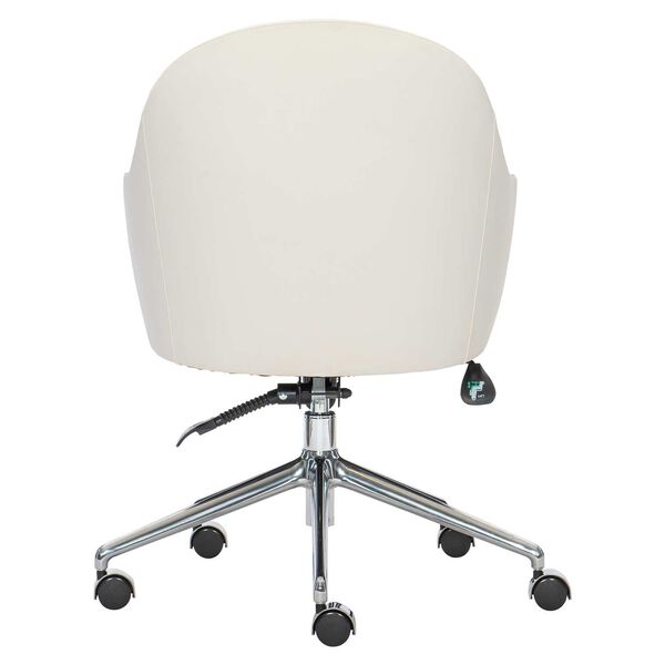 Halsey White and Silver Office Chair, image 4
