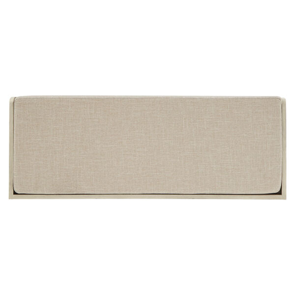 Potter White Storage Bench with Linen Seat Cushion, image 6