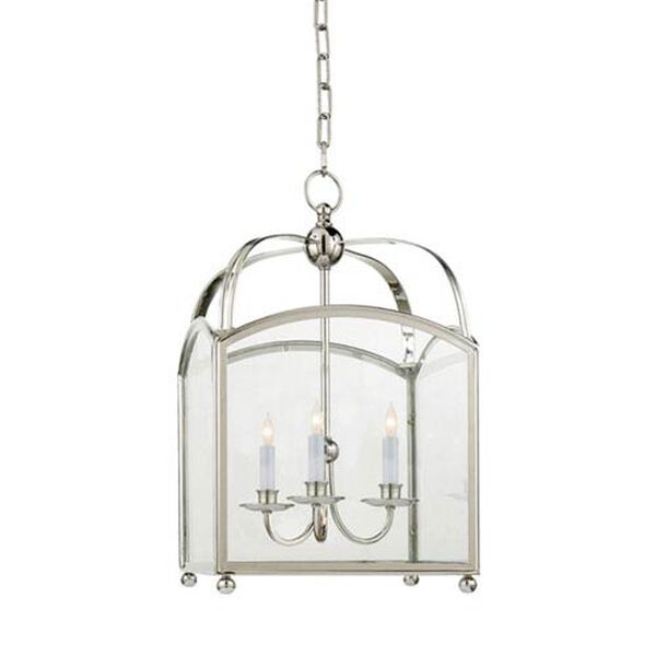 Arch Top Small Lantern in Polished Nickel by Chapman and Myers, image 1