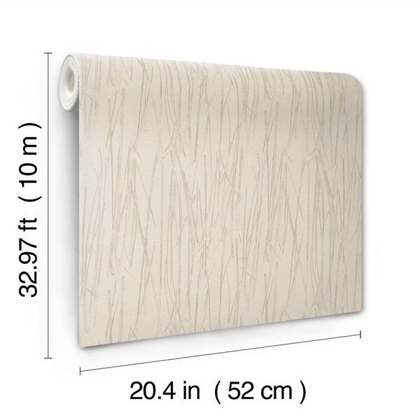 Piedmont Bamboo Ivory Wallpaper, image 5
