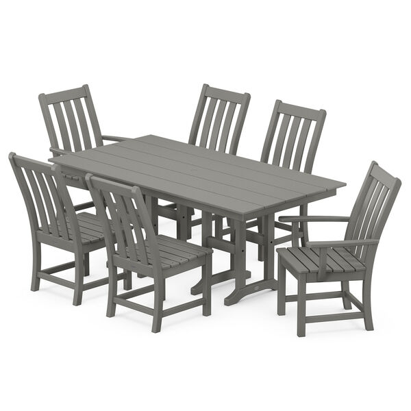Vineyard Slate Grey Dining Set, 7-Piece, image 1