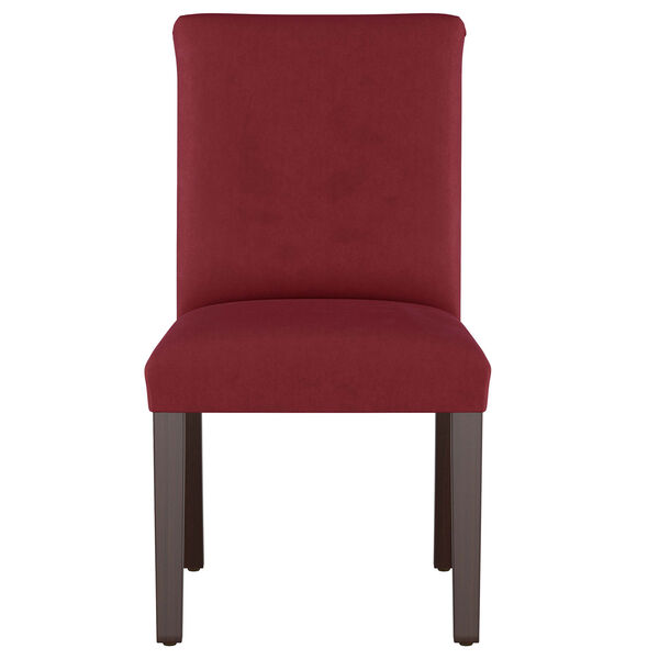 Velvet Berry 37-Inch Pleated Dining Chair, image 2