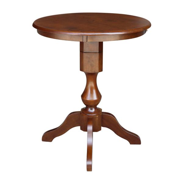 Espresso 30-Inch Round Top Pedestal Dining Table, image 2