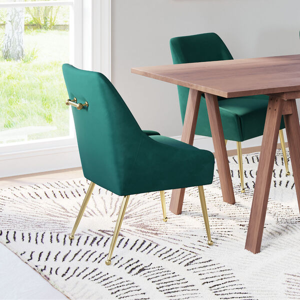 Madelaine Green and Gold Dining Chair, image 2