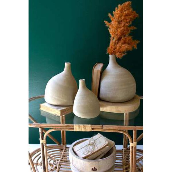 Ceramic Clay Teardrop Bud Vases, Set of Three, image 1