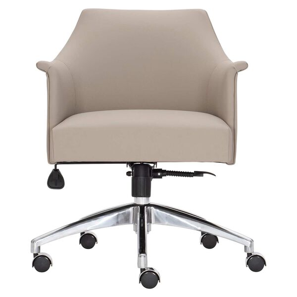 Tiemann Taupe, Black and Stainless Steel Office Chair, image 3