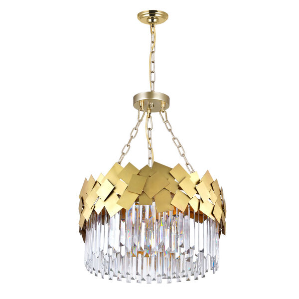 Panache Medallion Gold Six-Light Chandelier with K9 Clear Crystals, image 2
