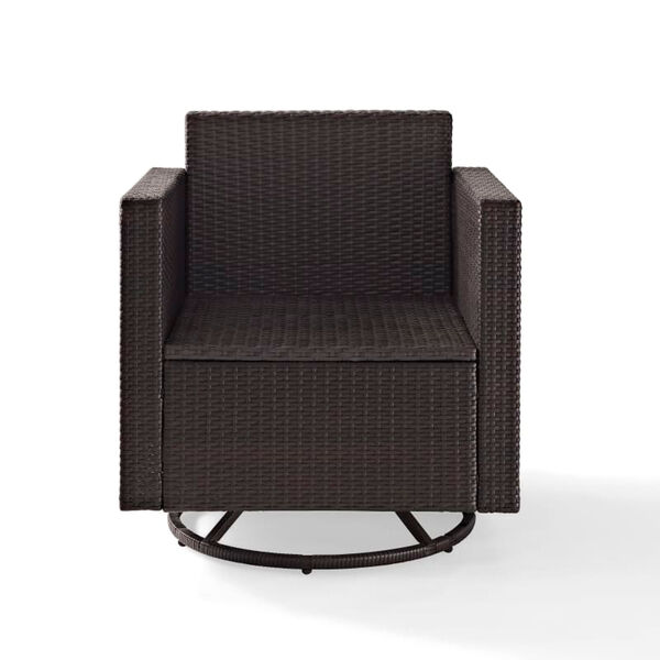 Palm Harbor Outdoor Wicker Swivel Rocker Chair With Sand Cushions, image 4