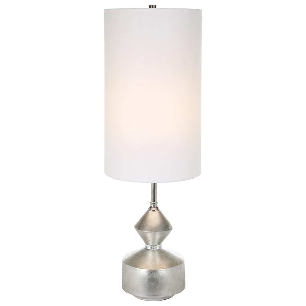 Vial Warm Silver and White Buffet Lamp, image 1