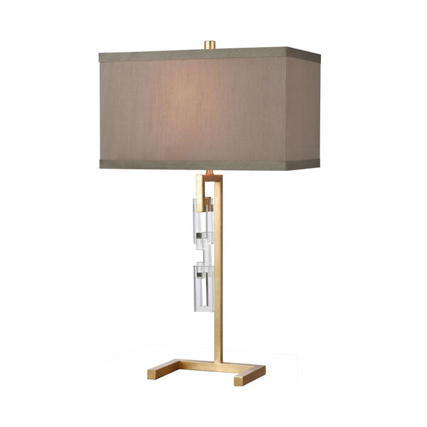 Auberge Gold Leaf with Clear Crystal One-Light Table Lamp, image 1
