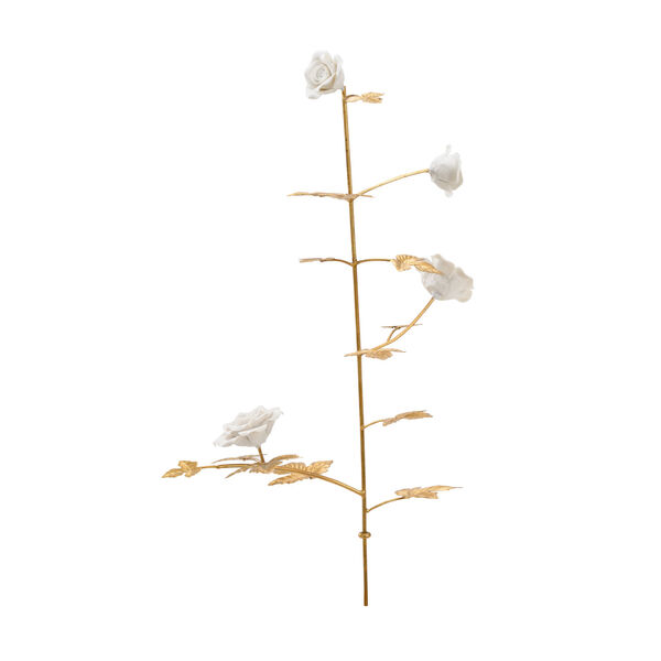 Gold and White Large Rose Stem, image 1