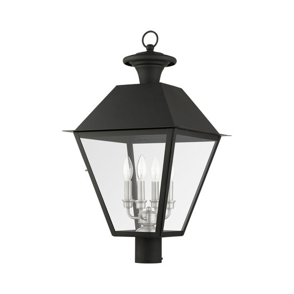 Mansfield Black Four-Light Outdoor Post Lantern, image 2