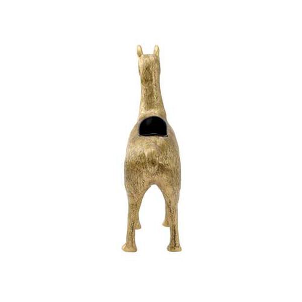 Antique Brass Drama Llama Planter, image 8