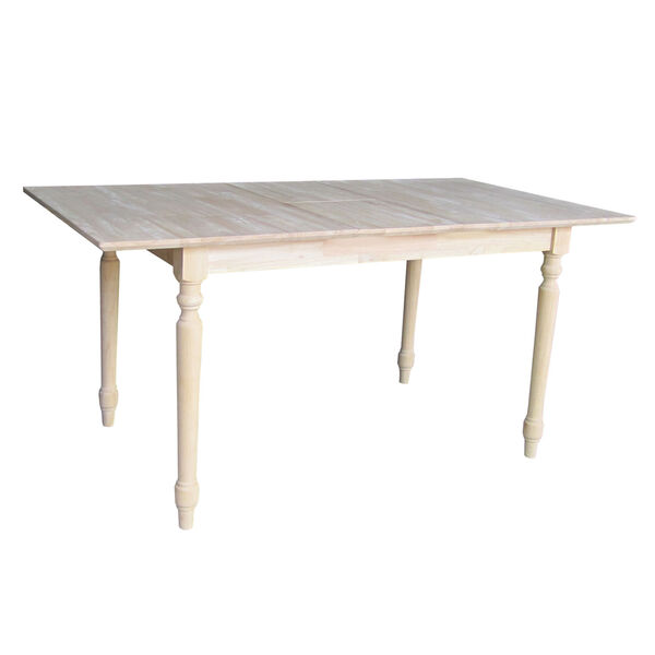 Unfinished 48 x 30-Inch Dining Table with Butterfly Extension, image 1