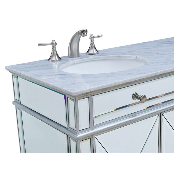 Camille Silver 60-Inch Vanity Sink Set, image 6