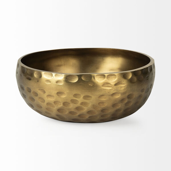 Karmel Gold Hammered Aluminum Bowl, image 2