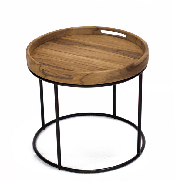 Berkeley Natural and Iron End Table, image 2