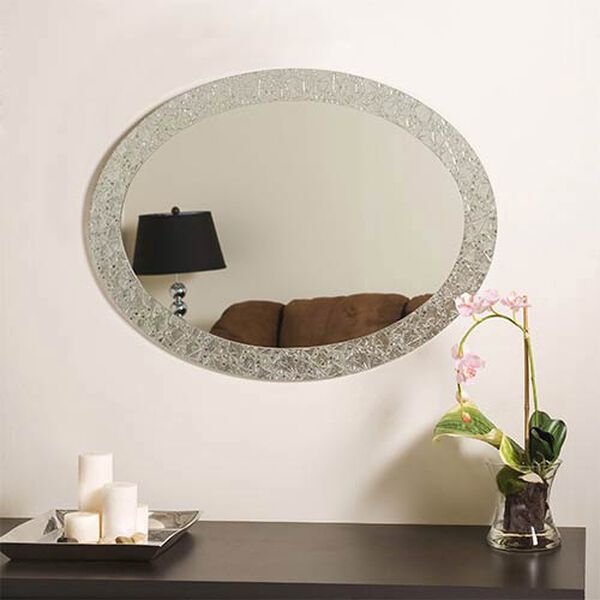 Luxor Cystal Frameless Oval Mirror, image 4