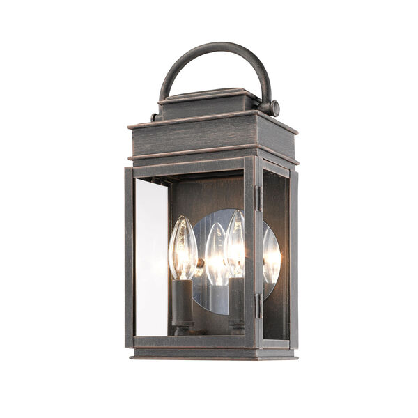 Fulton Oil Rubbed Bronze 13-Inch Two-Light Outdoor Wall Light, image 1
