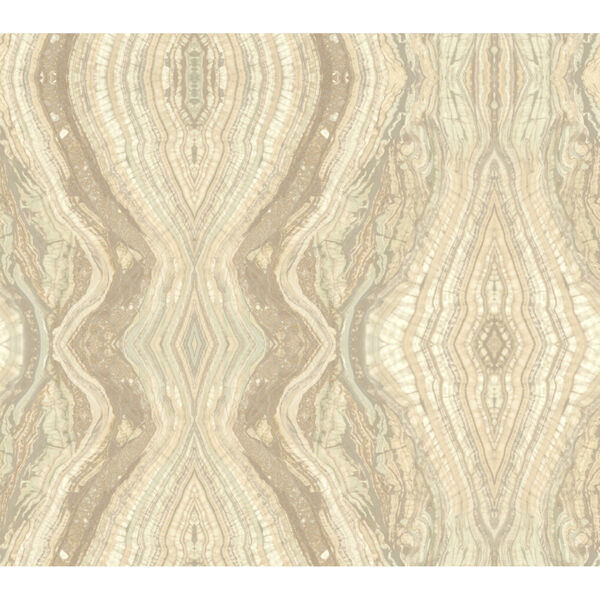 Kaleidoscope Stonework Neutral Peel and Stick Wallpaper - (Open Box), image 2