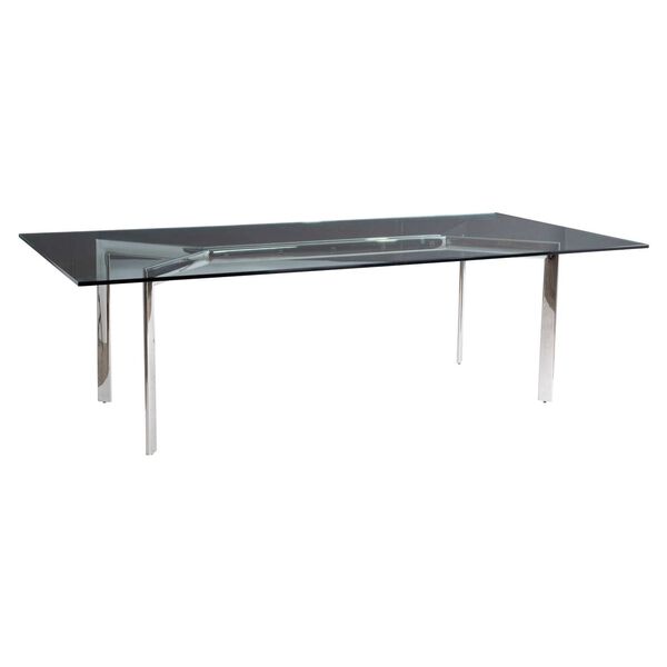 Cristobal Polished Stainless Steel Dining Table, image 4