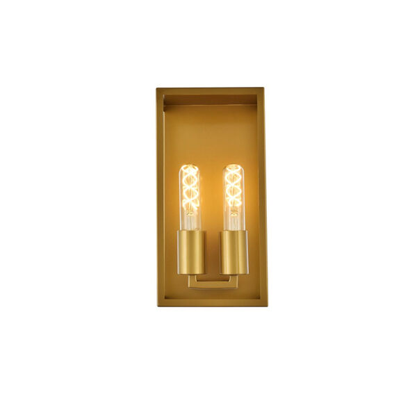 Voir Brass Two-Light Wall Sconce, image 1