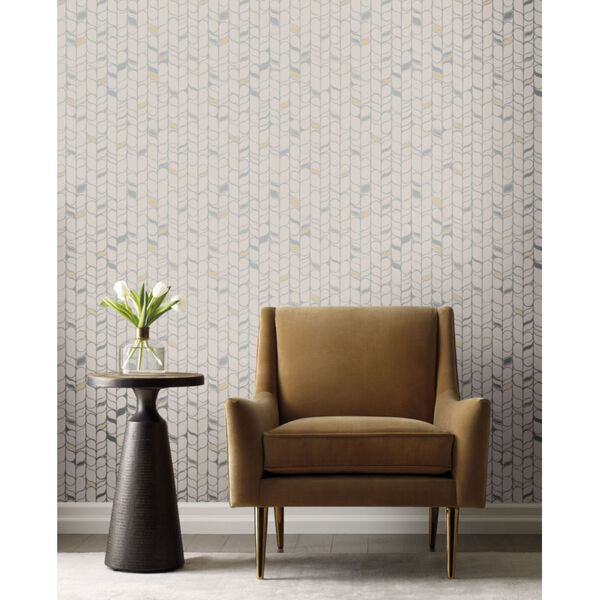 Candice Olson Modern Nature 2nd Edition Off White and Silver Perfect Petals Wallpaper, image 1