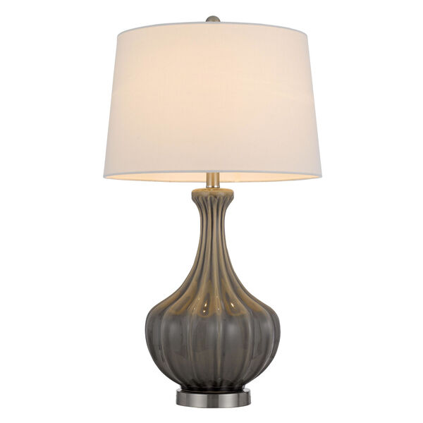 Duxbury Slate Grey Two-Light Ceramic Table Lamp, Set of 2, image 4