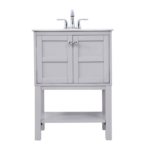 Mason Gray 25-Inch Vanity Sink Set, image 1