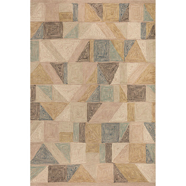 Berkeley Apricot and Multicolor Area Rug, image 1
