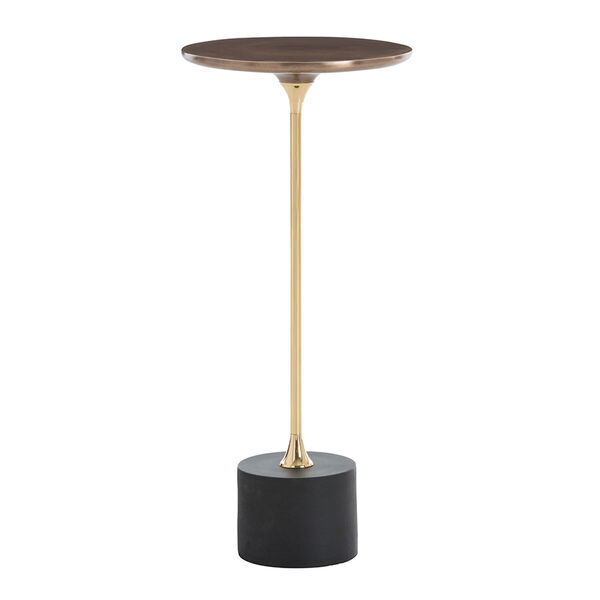 Fitz Antique Brass Accent Table, image 1