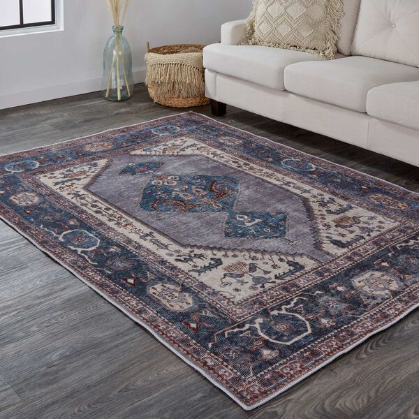 Percy Blue Brown Ivory Area Rug, image 3