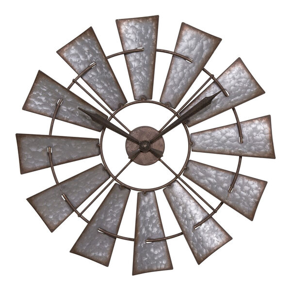 Rust Windmill Analog Wall Clock, image 1
