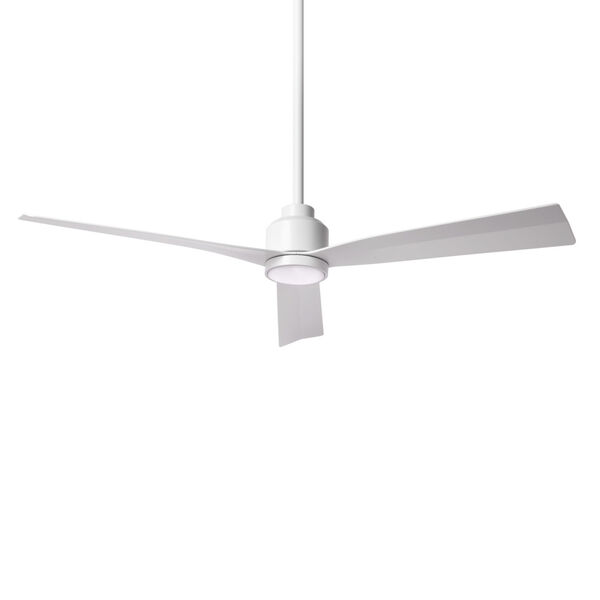 Clean Matte White 52-Inch LED Ceiling Fan, image 1