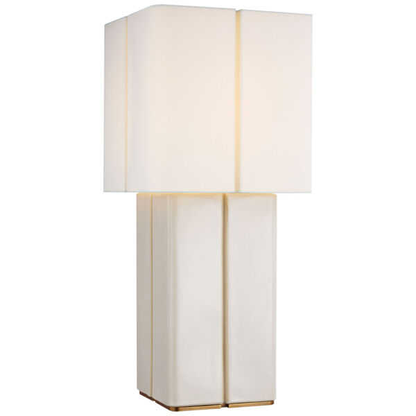 Monelle Medium Table Lamp in Ivory with Linen Shade by Kelly Wearstler, image 1