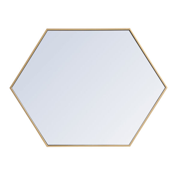 Eternity Brass 30-Inch Hexagon Mirror, image 6