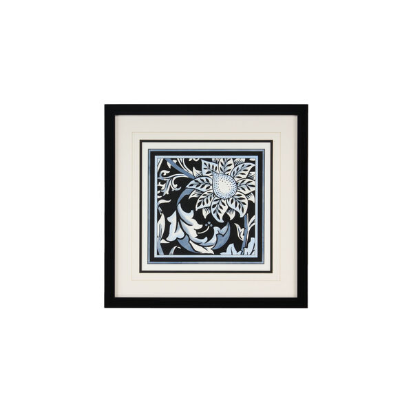 Blue and White Floral Motif II Wall Art, image 1