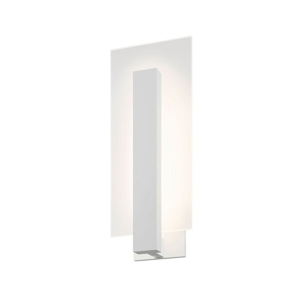 Midtown LED Textured White 1-Light Outdoor Wall Sconce 16-Inch, image 1